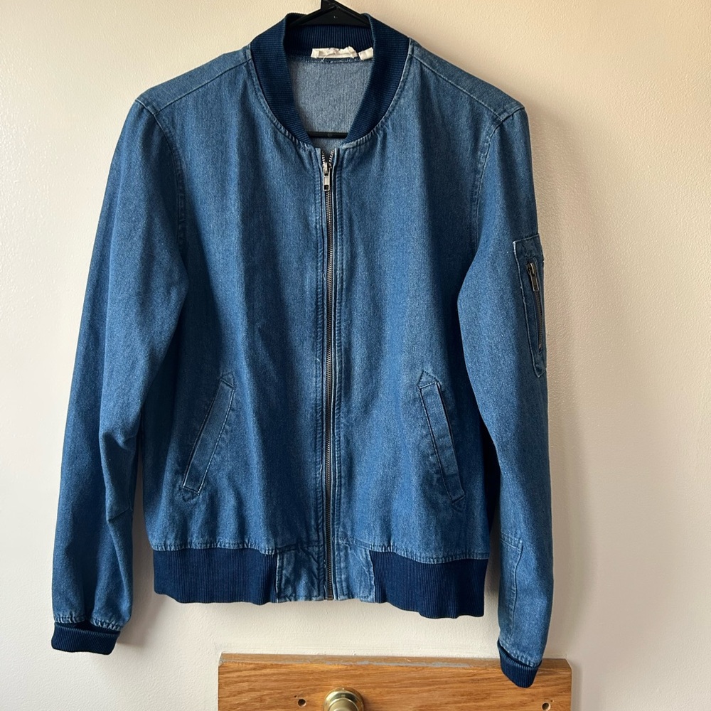 RD Style Denim Jacket with Navy Accents